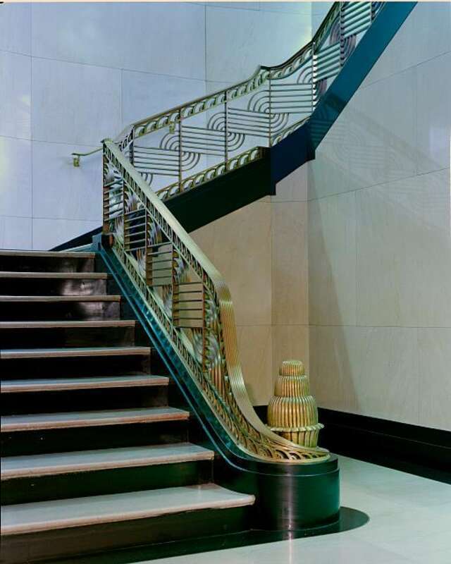 A staircase in the United States Courthouse in Sioux City, Iowa.