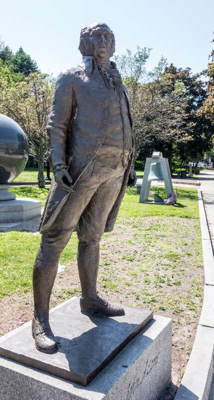 Statue of US President John Adams in Quincy, Massachusetts