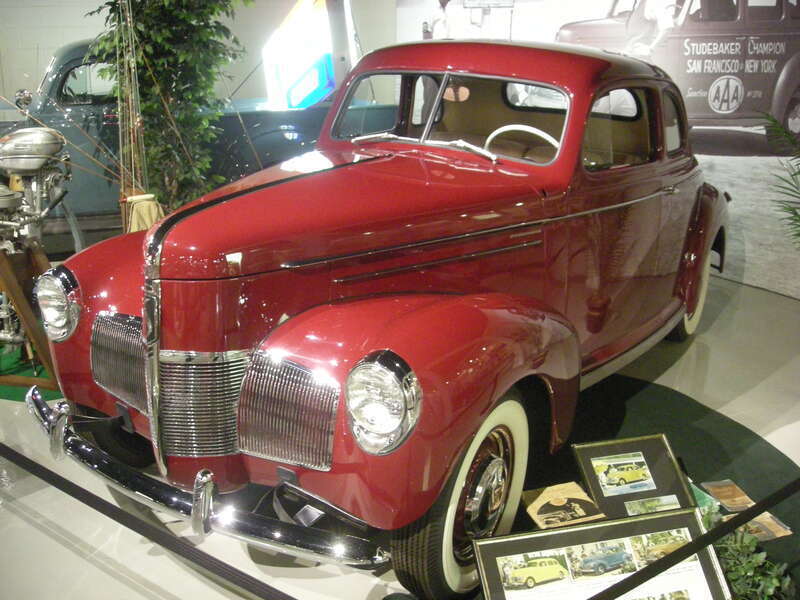 A 1940 Studebaker Champion Coupe at the Studebaker National Museum in South Bend, Indiana (United States).