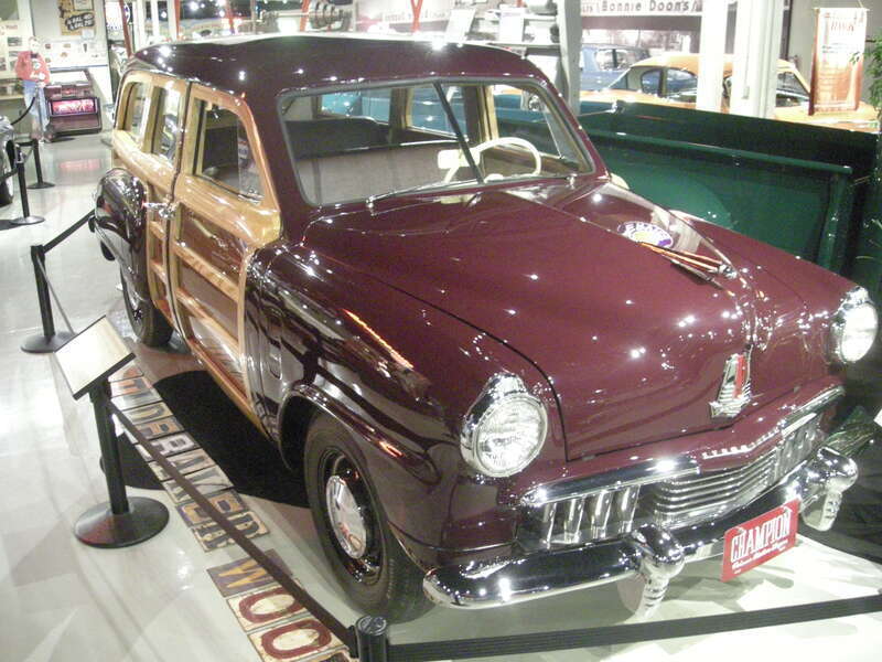 A 1947 Studebaker Champion Deluxe Station Wagon prototype (which never entered production) at the Studebaker National Museum in South Bend, Indiana (United States).
