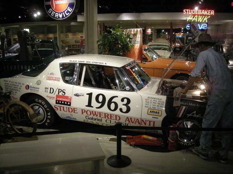 Ron Hall's 1963 Studebaker Avanti racing car at the Studebaker National Museum in South Bend, Indiana (United States).
