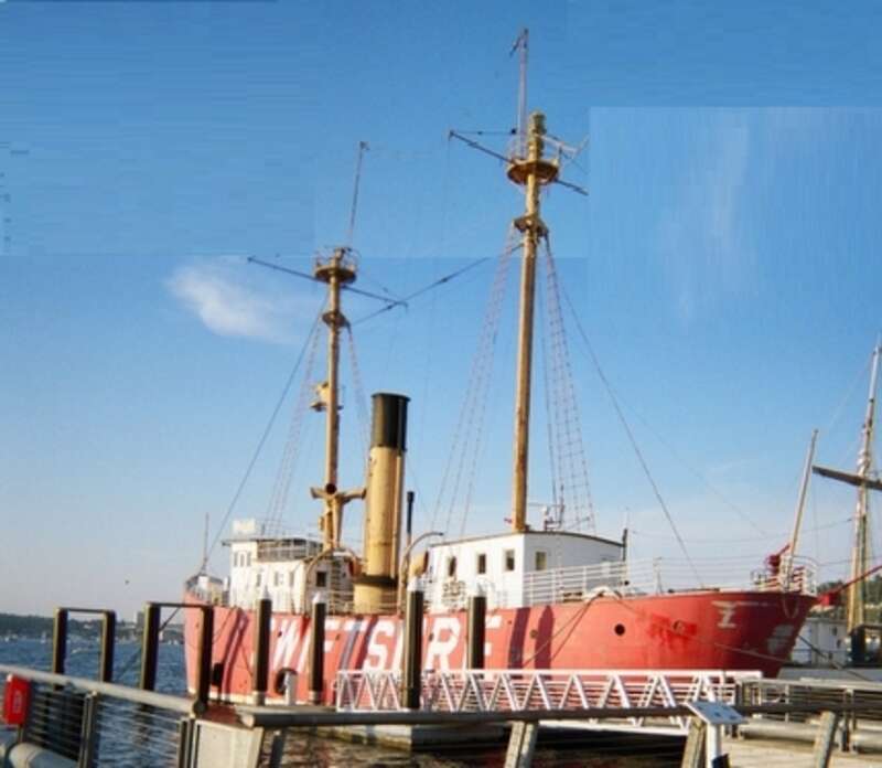 Lightship No 83, currently (since 1995) named Swiftsure, one of the historic fleet of Northwest Seaport, Seattle. A city landmark and a National Historic Landmark.