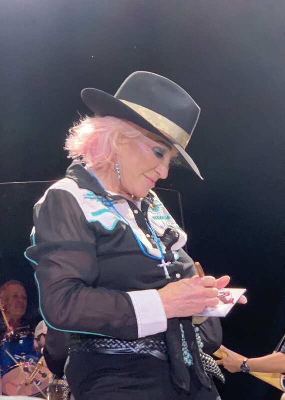Tanya Tucker signing autographs after a show in Biloxi, Mississippi, on September 28, 2019.