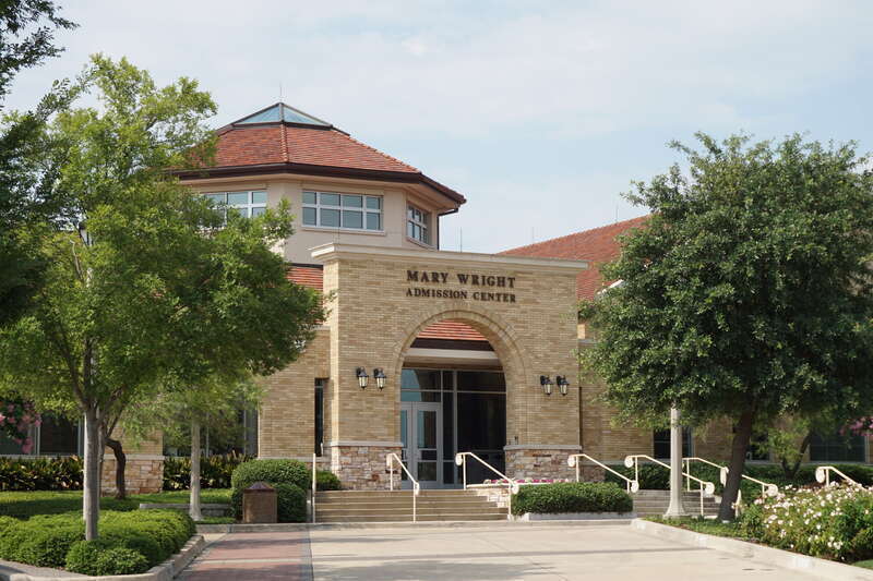The Mary Wright Admission Center on the campus of Texas Christian University in Fort Worth, Texas (United States).