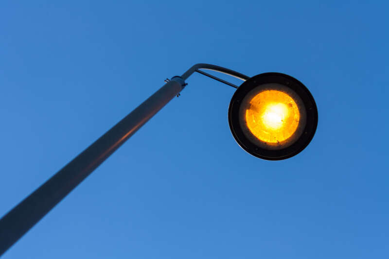 500px provided description: Playing with minimalism and primary colors [#sky ,#blue ,#minimal ,#lamp ,#simple]