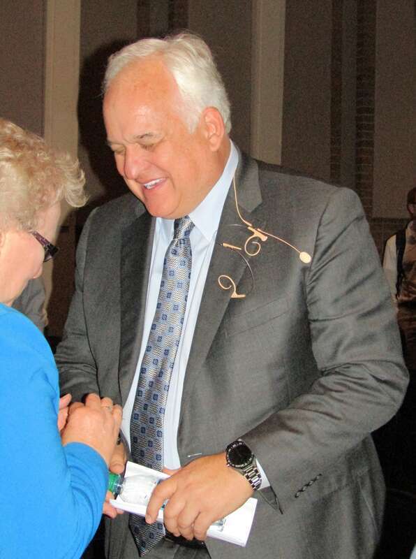 Tom Christofferson after speaking at the 2018 Religious Freedom Annual Review.