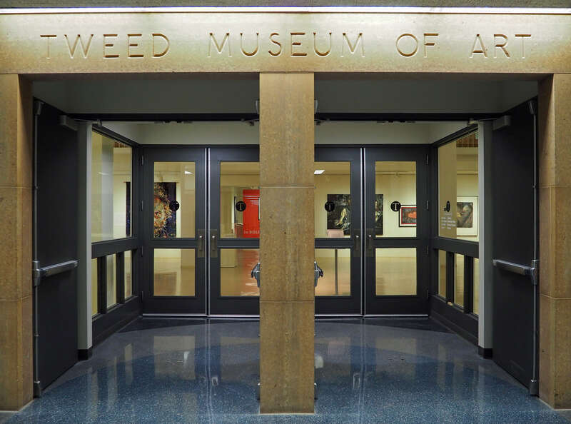 Tweed Museum of Art entrance, 1201 Ordean Ct, University of Minnesota Duluth, Duluth, Minnesota, USA.