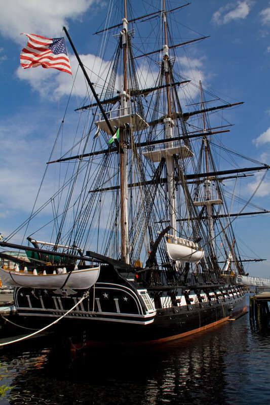 Launched in 1797, USS Constitution was a heavy frigate of the USA navy. Although designated a frigate she was twice the weight of a typical frigate of the time (2,200 tons) and although classed as a 44gun frigate she actually carried over 50 guns.