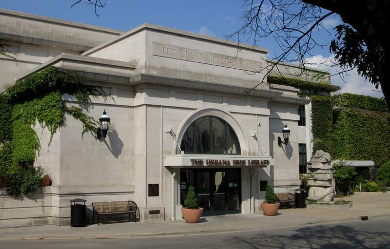 The Urbana Free Library, located at 210 West Green Street in Urbana, Illinois, was founded in 1874.  The library's current building was designed by Joseph Royer in the Classical Revival style and opened in 1918; it was expanded in 1974-75 and
