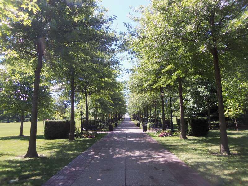 The Grand Allee at Vander Veer Botanical Park in Davenport, Iowa.