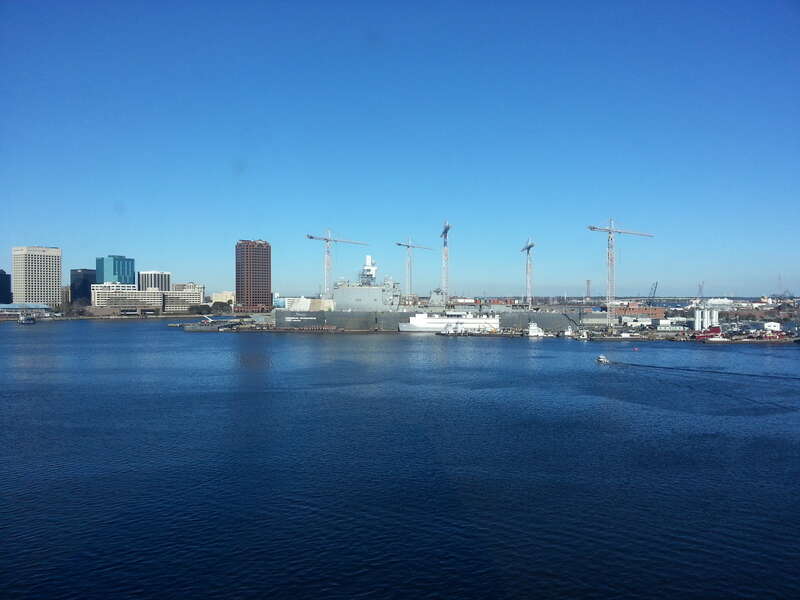 View from Renaissance Portsmouth-Norfolk Waterfront Hotel - Marriott