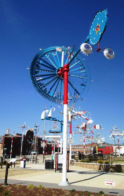 The Vollis Simpson Whirliigig Park on Goldsboro Street S. at Douglas Street S. in Wilson, North Carolina, opened on November 2, 2017 to document, conserve, and display the large whirlgigs from Simpson's property in Lucama, North Carolina. Wilson held