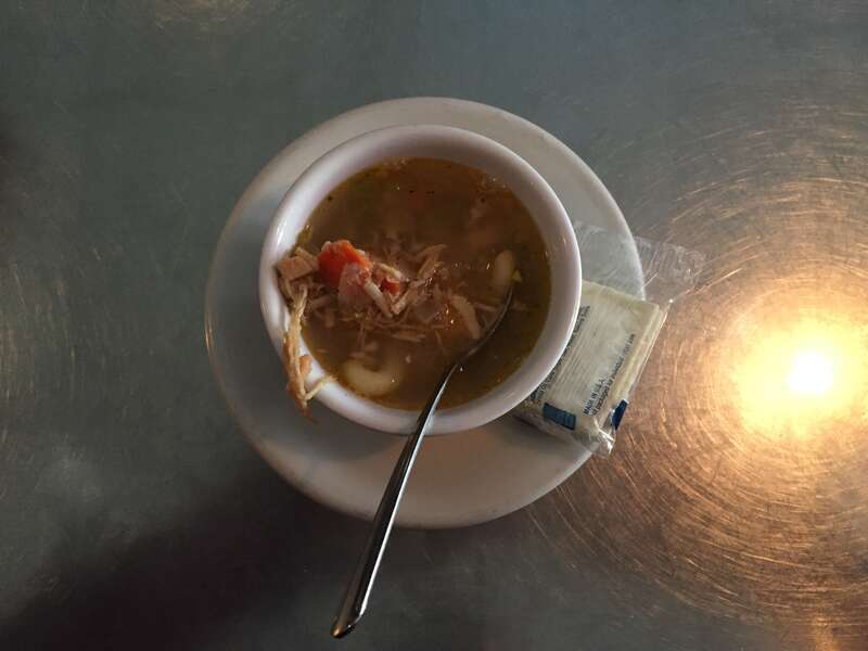 Beef soup at Press Grill at Short North Arts District in Columbus, Ohio