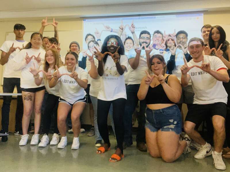 New Mexico Students takes pictures after training,