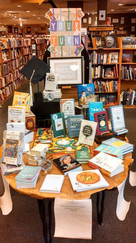 Selected books for graduates at Third Place Books.