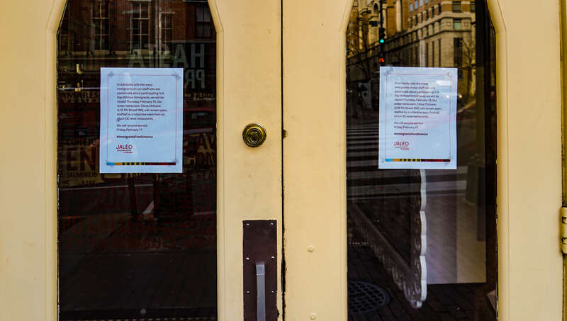 A closed and empty Jaleo, Washington, DC USA