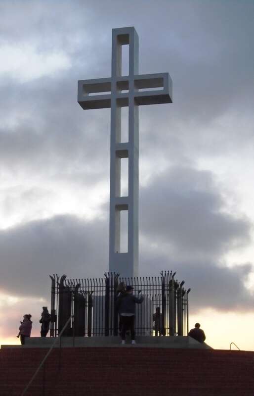 Mt. Soledad National Veterans Memorial is a prominent landmark located on top of Mount Soledad in the La Jolla neighborhood of San Diego, California.  A cross was first erected on the site in 1913; the present one - the third on the site -- dates