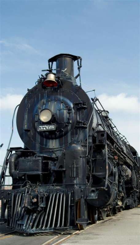 #3768 was outshopped from the Baldwin Locomotive Works in Philadelphia, PA, in 1938 at a cost of $178,767.17. It was one of eleven Class 3765 Northern type (4-8-4) locomotives built for the Atchison, Topeka and Santa Fe Railroad #3765-#3775).
The