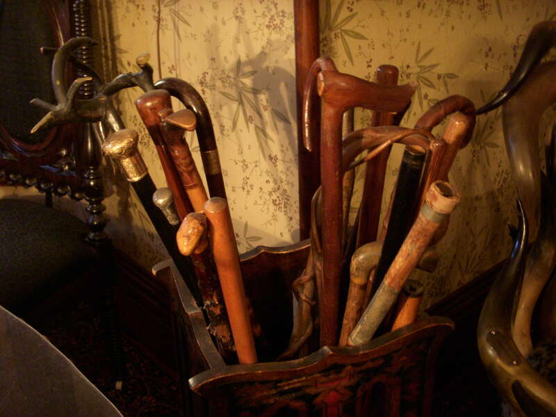 Benjamin Harrison's cane collection at the Benjamin Harrison House, Indianapolis, Indiana