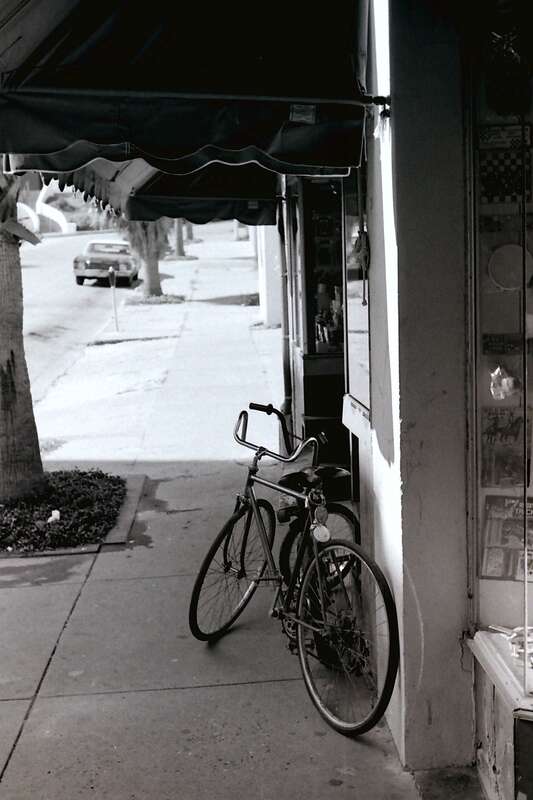 Parked in front of the Fun Shop on Peoples Street.