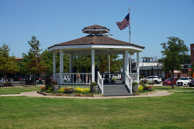 The Carrollton Square gazebo in Carrollton, Texas (United States).