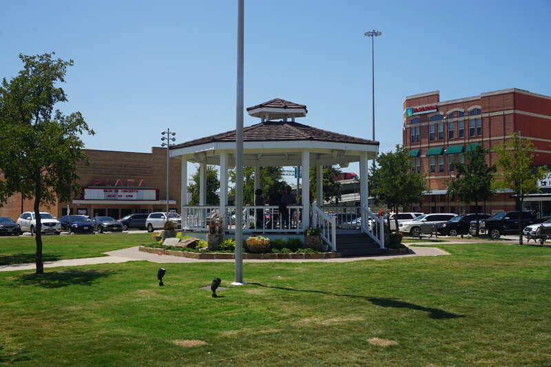 The Carrollton Square gazebo in Carrollton, Texas (United States).
