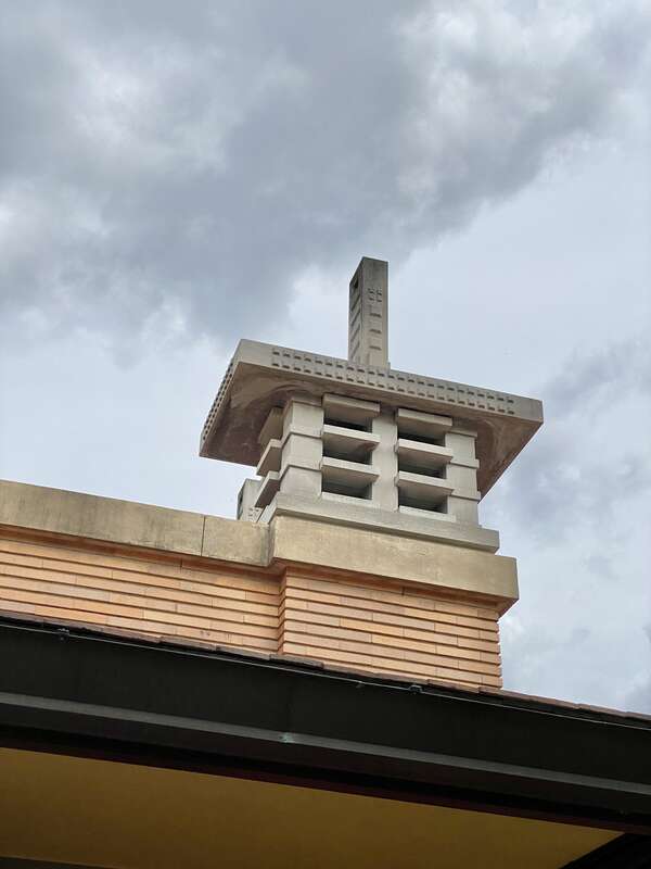 Built in 1903-1905, this Prairie-style mansion was designed by Frank Lloyd Wright for Larkin Company executive Darwin D. Martin.