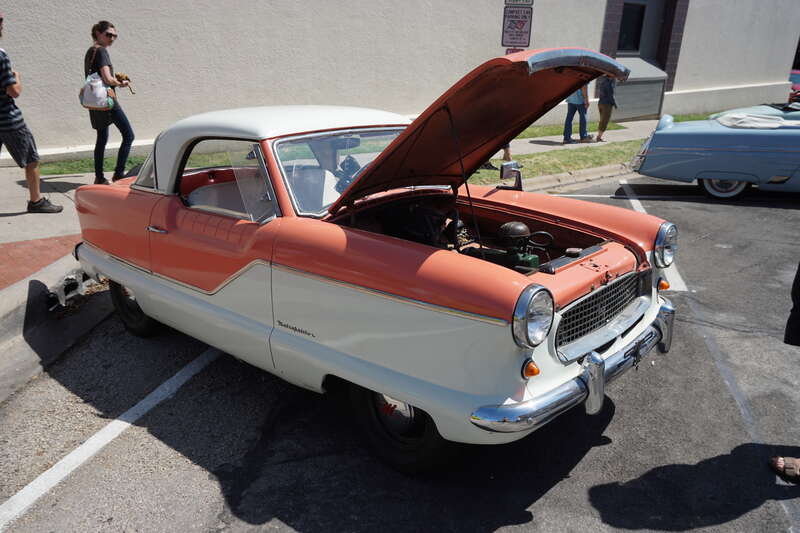 A 1957 Nash Metropolitan at the Arts, Antiques &amp;amp; Autos Extravaganza in Denton, Texas (United States).