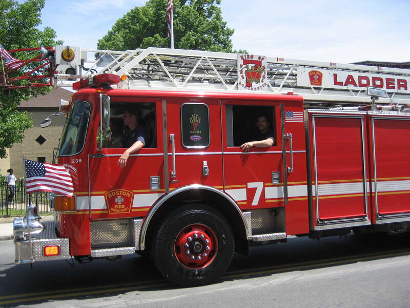 The Boston Fire Department rolled through at the start of the parade.

Check out my blog post on the &amp;lt;a href=&quot;http://www.adampieniazek.com/boston/dot-day-2009/&quot; rel=&quot;nofollow&quot;&amp;gt;Dot Day 2009 parade&amp;lt;/a&amp;gt; and/or the &amp;lt;a