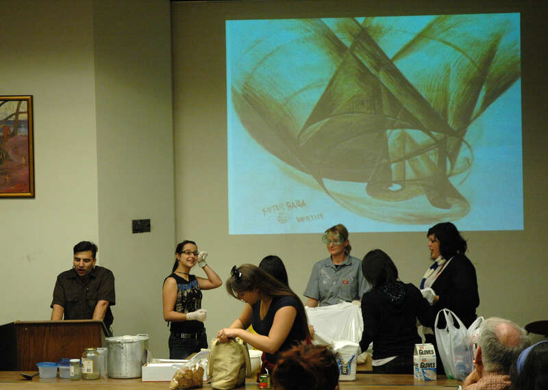 Me reading the Futurist Manifesto of Painting while a pasta salad is &quot;violently prepared&quot;.