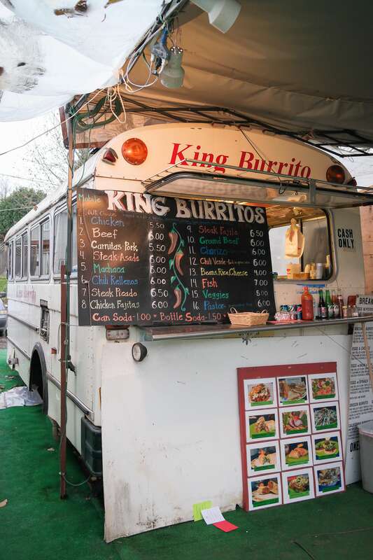 King Burrito food cart at Kultural Korner pod in Portland, Oregon
