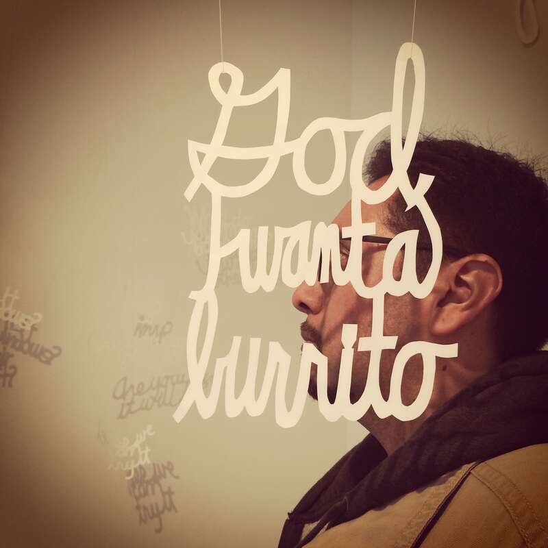 Portrait of myself in an art gallery.