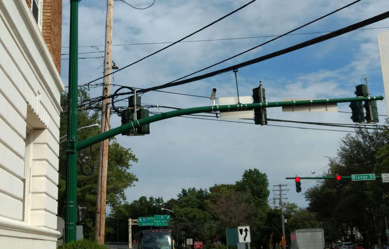 Orange and Trumbull dome and fixed camera facing exits