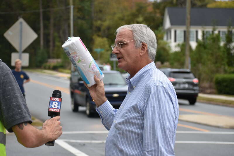 When Trump came to Greensboro for a fundraiser, over a hundred residents showed up in protest or support.