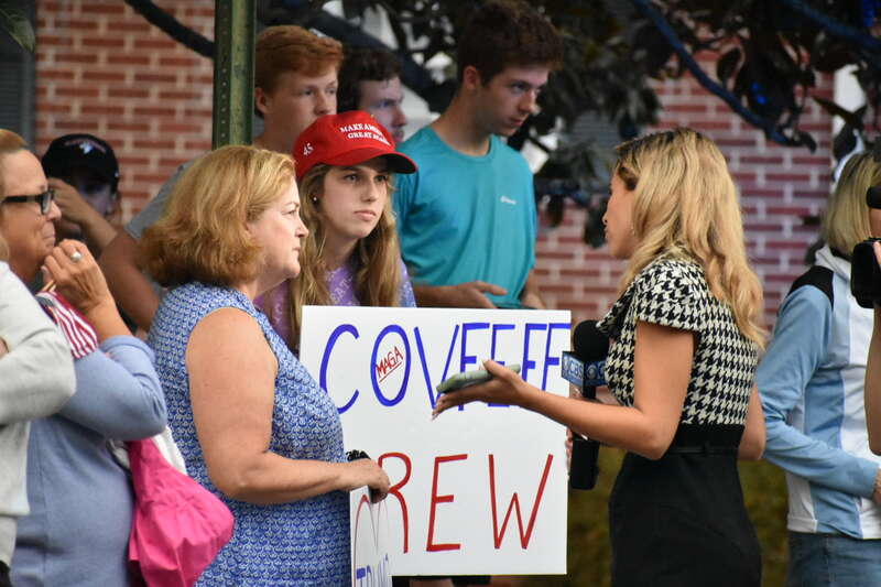 When Trump came to Greensboro for a fundraiser, over a hundred residents showed up in protest or support.