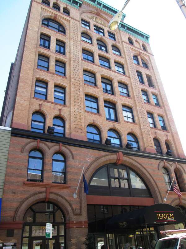 1010-1014 Race Street between N. 10 and N. 11 Streets in the Chinatown neighborhood of Philadelphia was built in 1892 as the Heywood Chair Factory and was designed by Wilis G. Hale in the Renaissance Revival style.  It is listed on the National