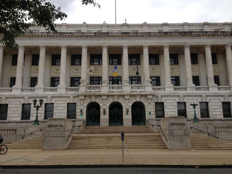 View of Trenton City Hall in Trenton, New Jersey from the north