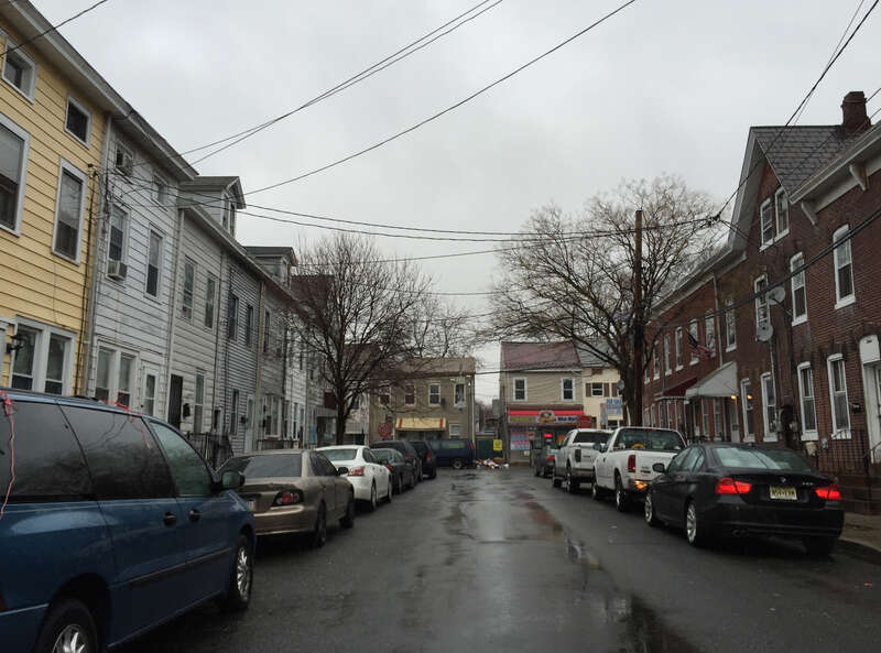 View north along Jersey Street near Home Avenue in the Chestnut Park section of Trenton, New Jersey