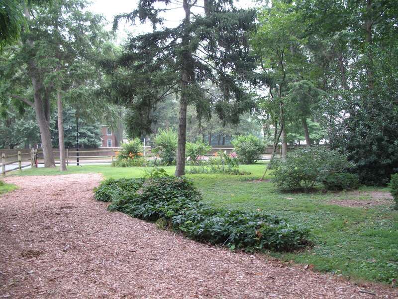Bradford-Loockerman House, 419 S. State St. Dover.  Garden looking south towards Water St/