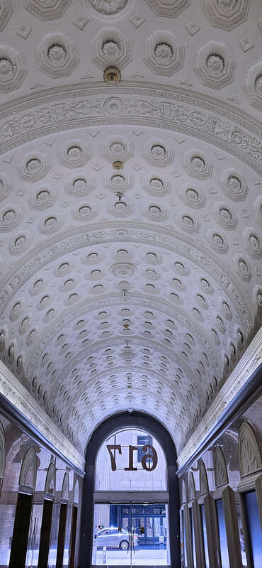 Ceiling of the lobby of 617 W. 7th Street, Los Angeles, California, USA.  The building was constructed in 1923 as the Union Oil Headquarters.