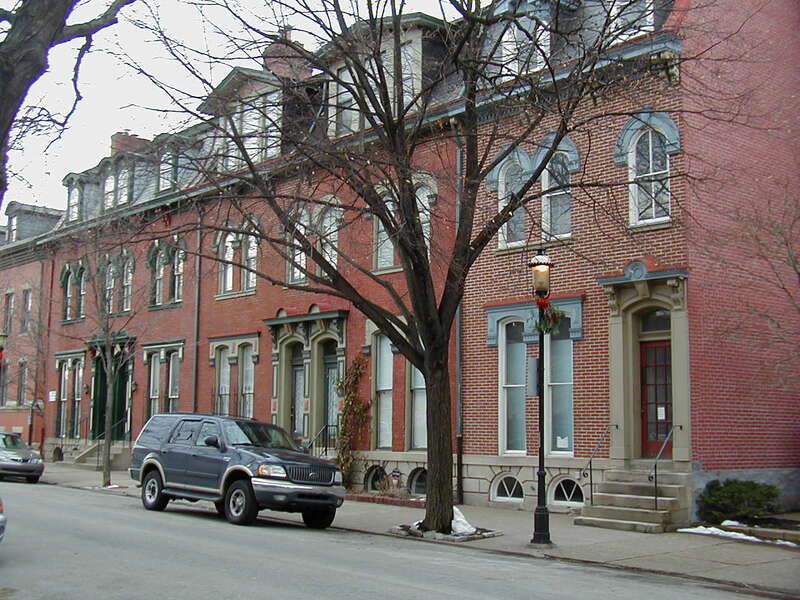 Historic houses in Allegheny West neighborhood of Pittsburgh