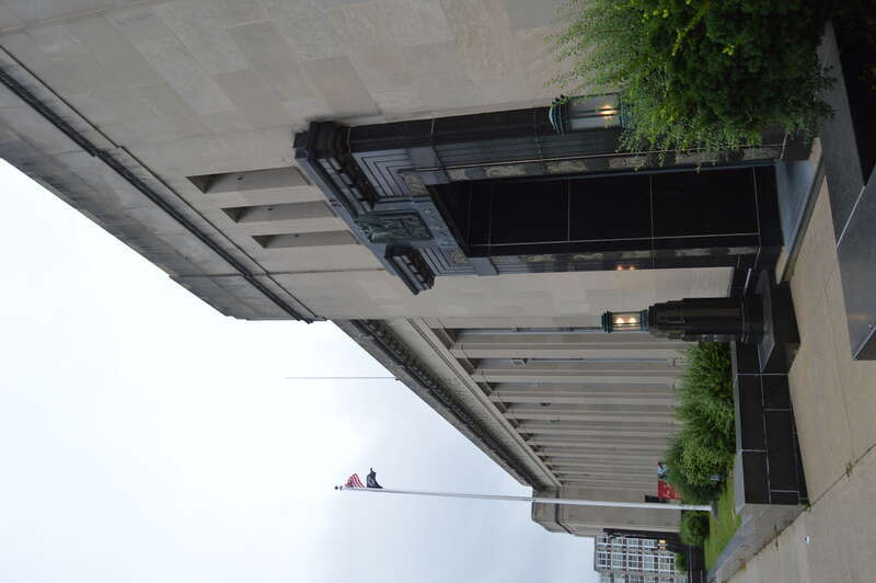 Front of the Allentown main post office, located at 442 Hamilton Street in Allentown, Pennsylvania, United States.