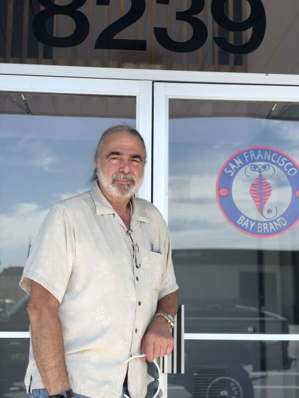 Andy Schmidt in Front of San Francisco Bay Brand, Newark, CA