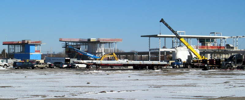 Construction of Assembly Square station in January 2014