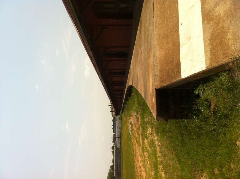 Augusta, Georgia June 2013 Cotton Warehouse Curved freight dock for railroad loading