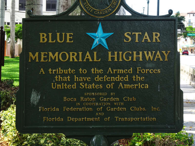 Blue Star Memorial Highway historical marker Sanborn Square, North Federal Highway, Boca Raton, FL 33432, USA