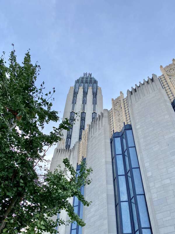 Built in 1927-1929, this Art Deco-style building was designed by Bruce Goff and Adah Robinson for the congregation of Boston Avenue United Methodist Church, organized in 1893 as a part of the Methodist Episcopal Church, South.  The building was