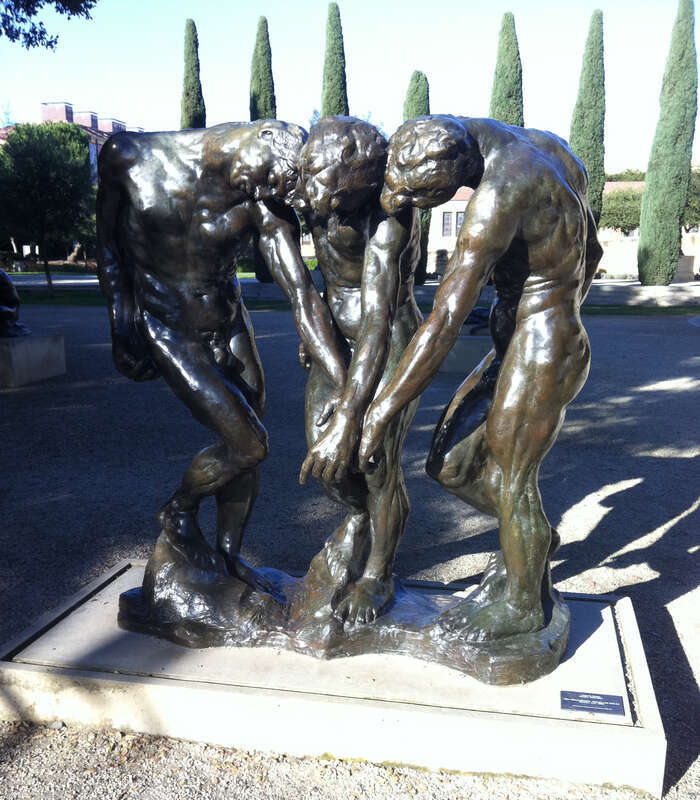 Burghers of Calais bronze casting by Rodin, Stanford University, California