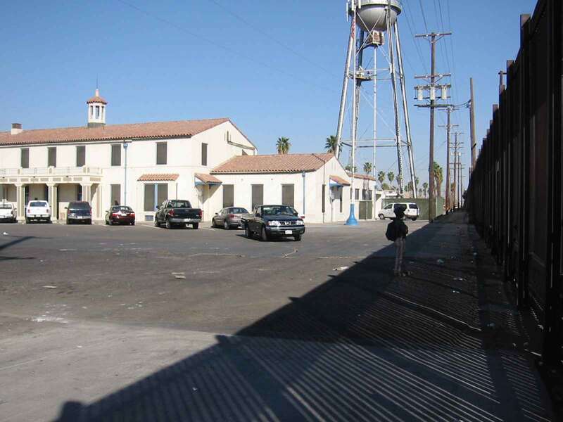 Calexico old border station and fence