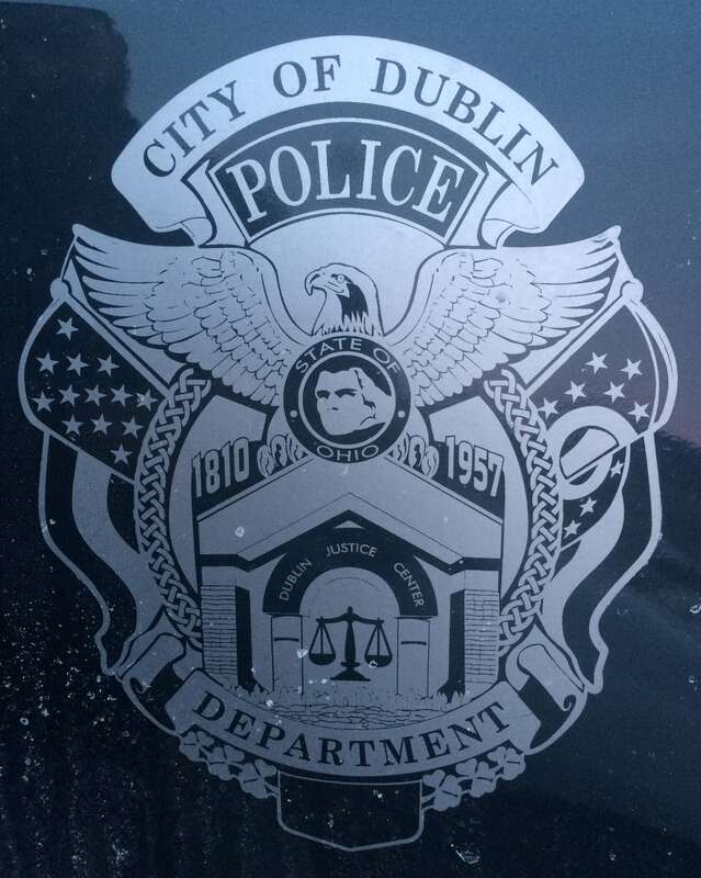 City of Dublin Police emblem (Dublin, Ohio) as it appeared on a police car